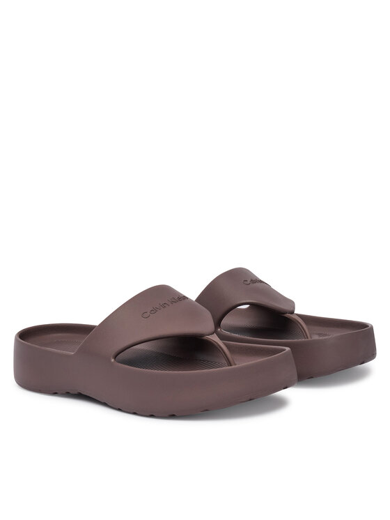 Calvin Klein Calvin Klein Žabky One Piece Eva Flip Flop Thong HW0HW02957 Hnědá