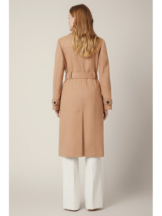 Lancerto Lancerto Płaszcz Mistelle PC073225000008 Beżowy Regular Fit