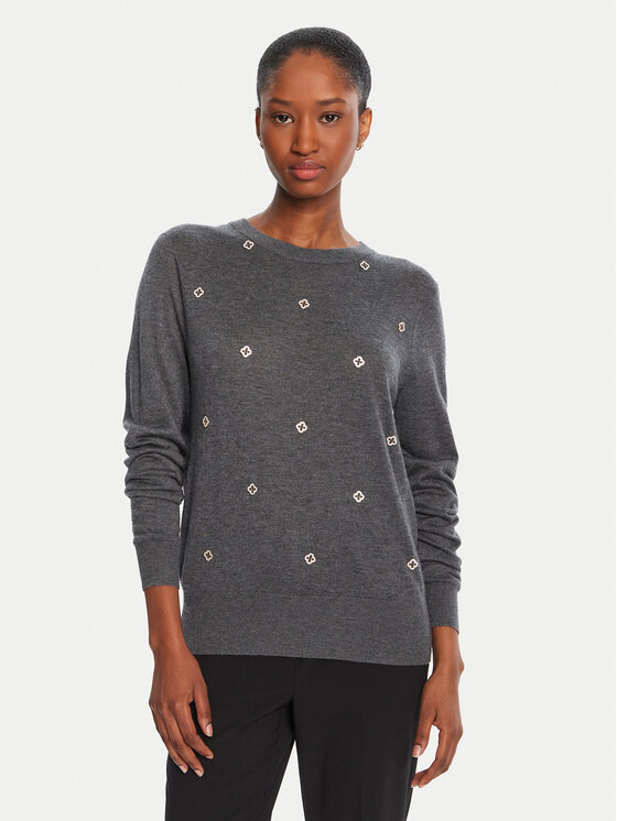 LOLA CASADEMUNT Damski Sweter, rozmiar S, Szary, MF2511012