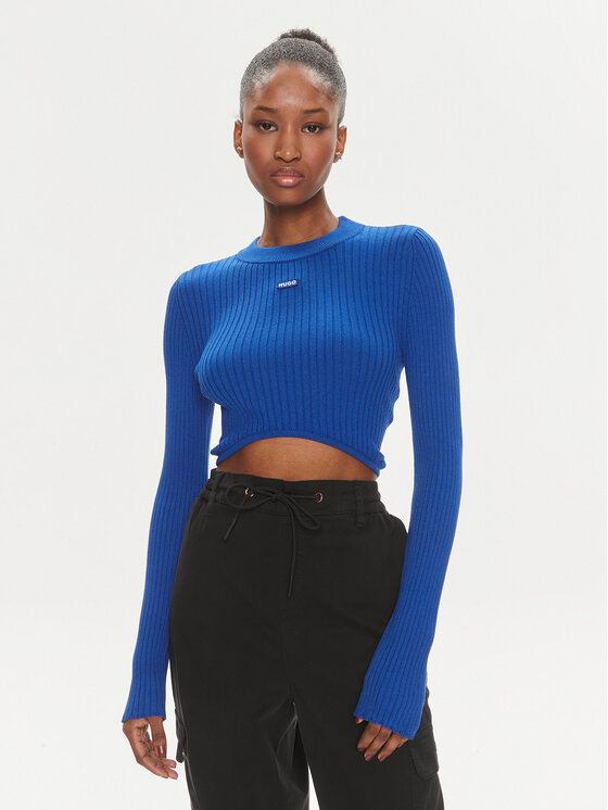 Hugo Maglione Succoire_B 50514280 Blu Slim Fit, taglia : XL
