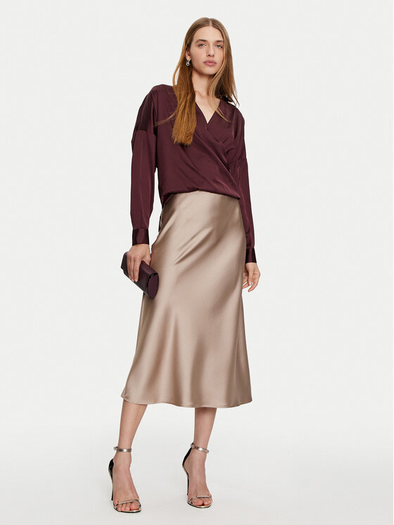 Imperial Imperial Φούστα midi GHI5IBA Μπεζ Regular Fit