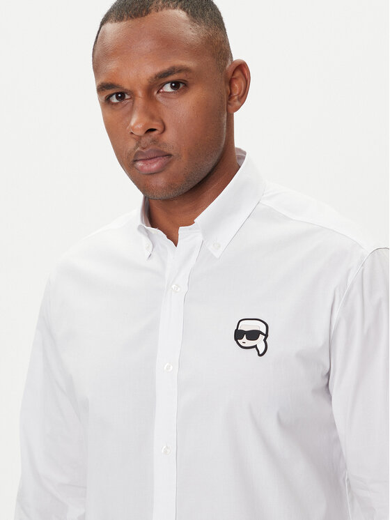 KARL LAGERFELD KARL LAGERFELD Koszula 605911 554671 Biały Slim Fit
