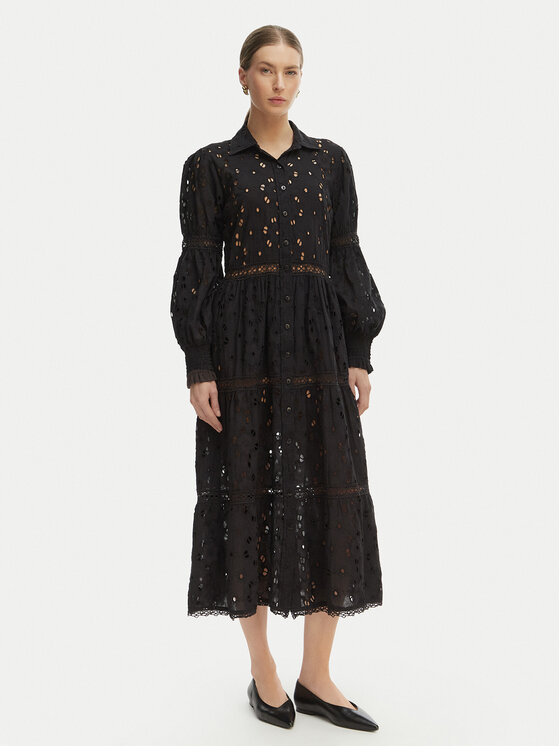 Iconique Rochie de vară Joanna IC26-008 Negru Regular Fit