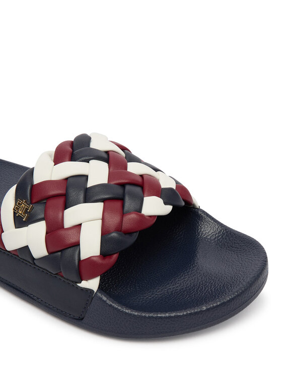 Tommy Hilfiger Tommy Hilfiger Παντόφλες Th Cornrow Pool Slide FW0FW09039 Έγχρωμο