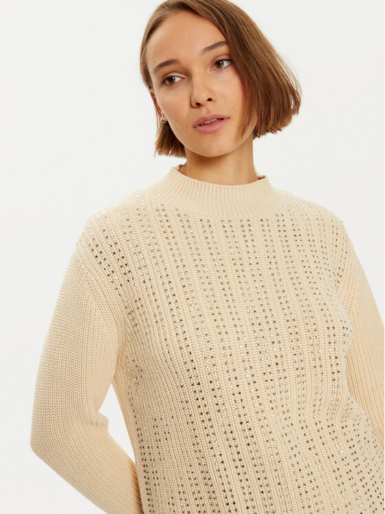 LOLA CASADEMUNT LOLA CASADEMUNT Sweter LF2411010 Écru Regular Fit