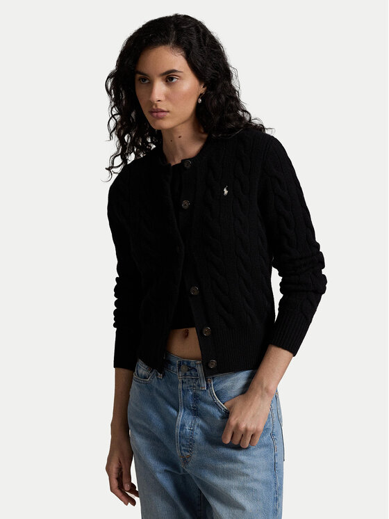 Polo Ralph Lauren Polo Ralph Lauren Kardigán 211910443011 Fekete Regular Fit