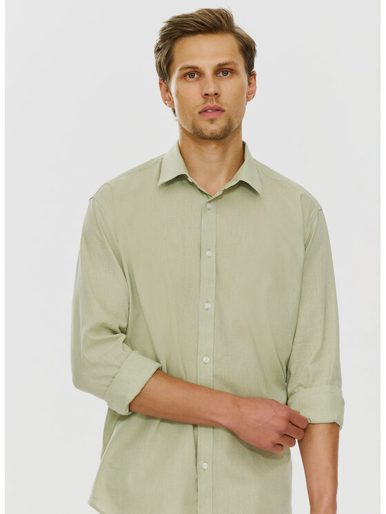 Pako Lorente Pako Lorente Koszula P24SF-1X-008 Zielony Regular Fit