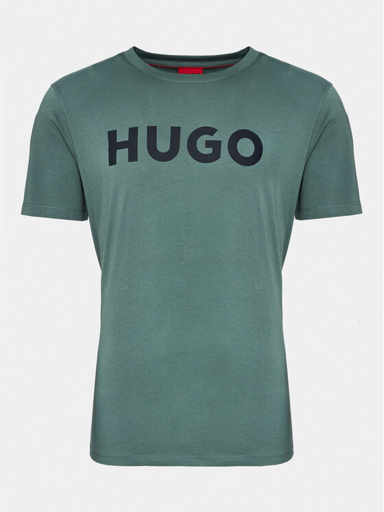 HUGO Hugo T-shirt Dulivio 50467556 Zelena Regular Fit