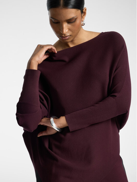 Elena Mirò Elena Mirò Sweter S611E003772N039 Bordowy Over Fit