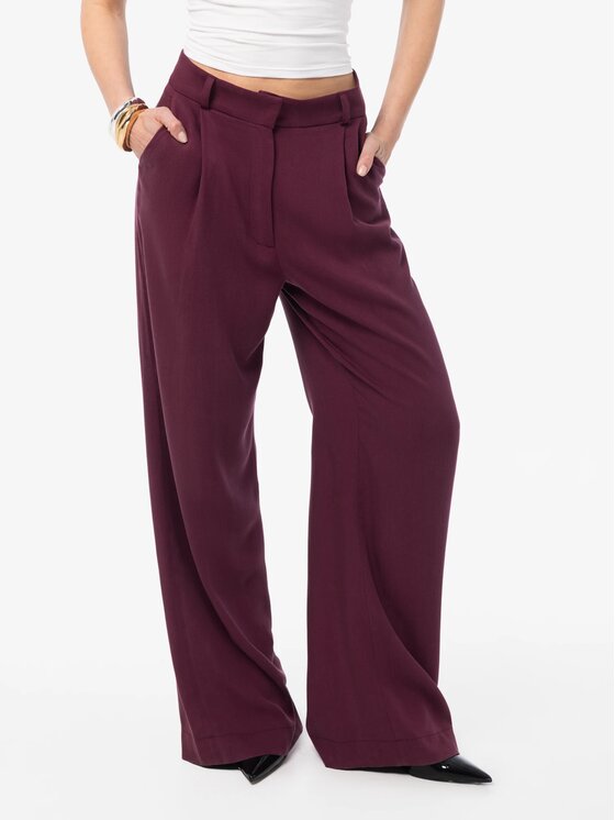 MANDRAGORA MANDRAGORA Pantaloni di tessuto Naia Bordeaux Regular Fit