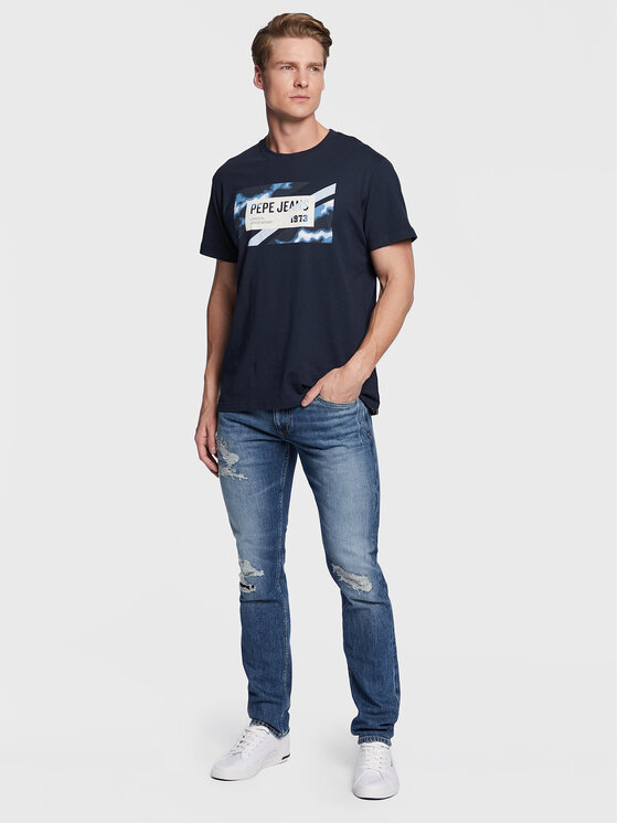 Pepe Jeans Pepe Jeans Džinsai Stanley PM206816 Tamsiai mėlyna Tapered Fit