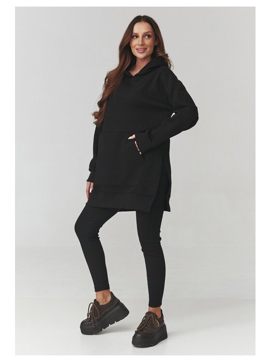 Makadamia Makadamia Dres A12 Czarny Regular Fit