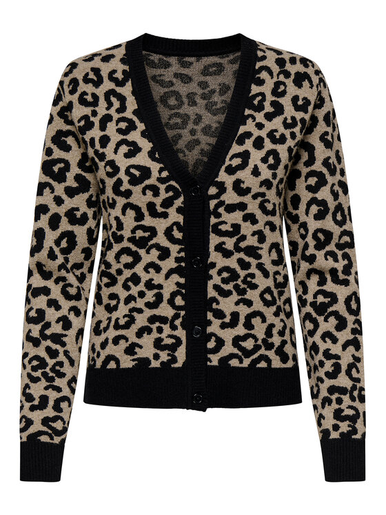 ONLY ONLY Kardigan Leo 15349819 Smeđa Regular Fit