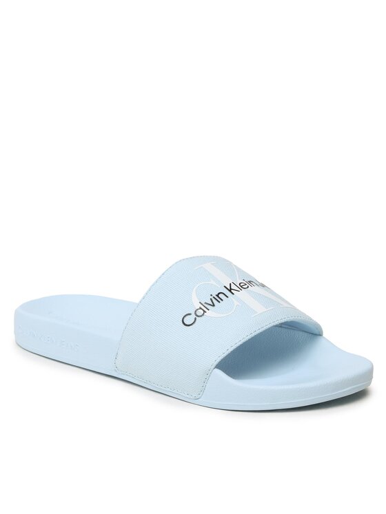 Calvin Klein Jeans Calvin Klein Jeans Nazouváky Slide Monogram Co YW0YW00103 Světle modrá