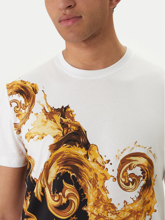 Versace Jeans Couture Versace Jeans Couture Póló 80GAH6SB JS541 Fehér Slim Fit