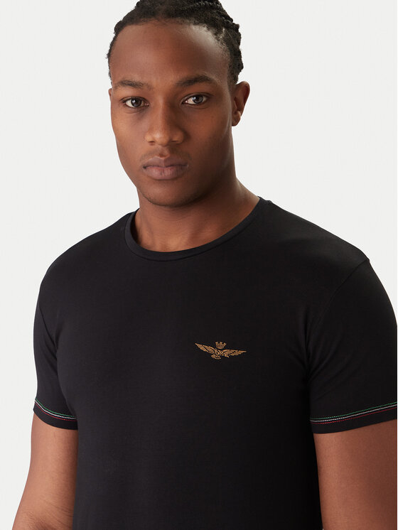 Aeronautica Militare Aeronautica Militare Komplet t-shirtów AM1UTI003B Czarny Slim Fit
