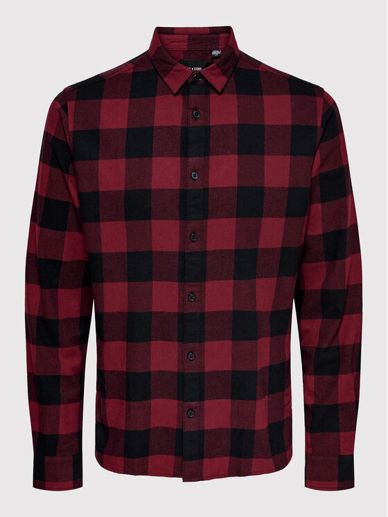 Only & Sons Only & Sons Camicia Gudmund 22007112 Bordeaux Slim Fit