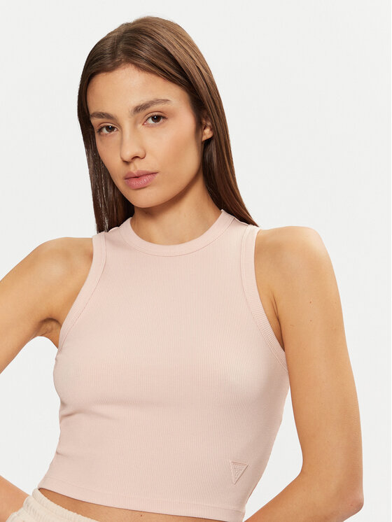 Guess Guess Top V3GP19 K8RT2 Różowy Slim Fit