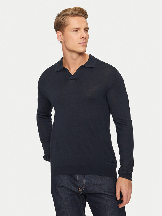Sisley Sisley Džemper 11BAS300J Tamnoplava Regular Fit