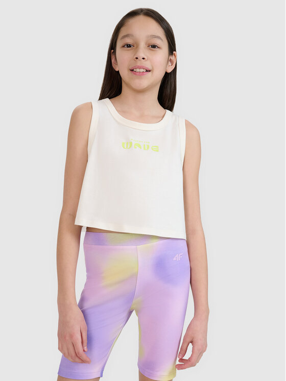 4F 4F Tank top SWELLS OF THE OCEAN Biały Oversize