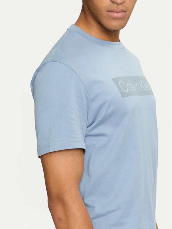 Calvin Klein Calvin Klein T-krekls Striped Logo K10K113590 Zils Regular Fit