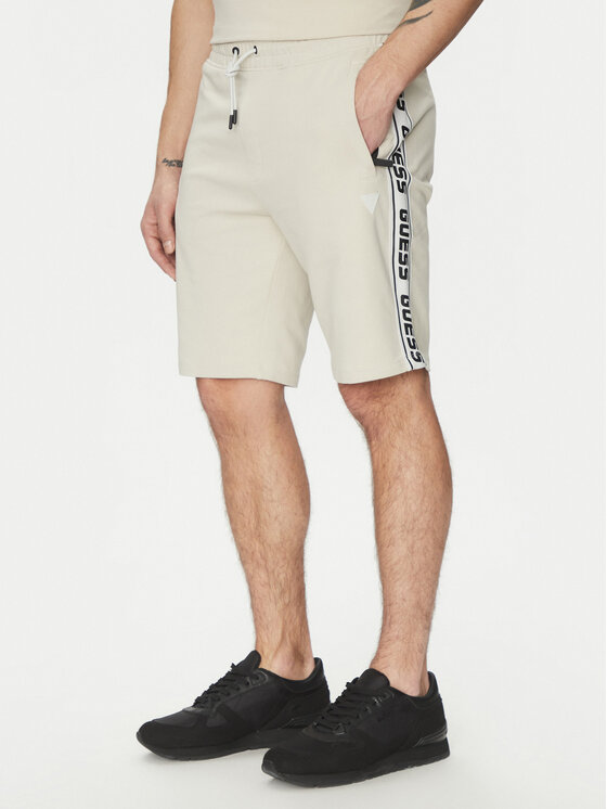 Guess Športové kraťasy Z2YD02 K6ZS1 Écru Regular Fit