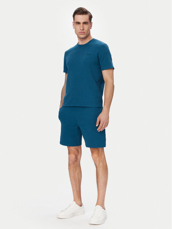 BOSS BOSS Sportiniai šortai Waffle 50535884 Mėlyna Regular Fit