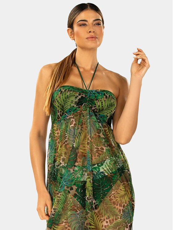 Feba Feba Vestito da spiaggia F43 Cachi