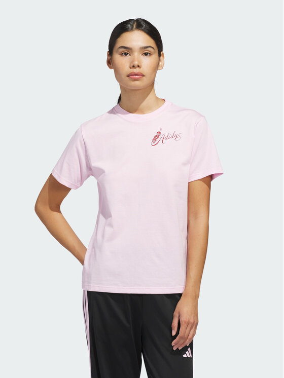 adidas adidas T-Shirt MIND BODY & SPIRIT(S) GRAPHIC Różowy Regular Fit
