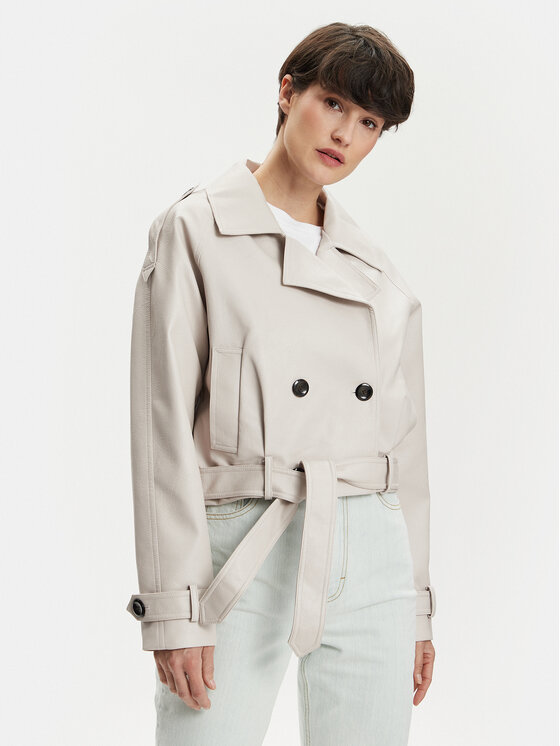 ONLY ONLY Куртка зі штучної шкіри Vera 15308584 Сірий Regular Fit