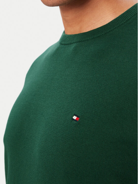 Tommy Hilfiger Tommy Hilfiger Sweter Essential Ssnl MW0MW39999 Zielony Regular Fit