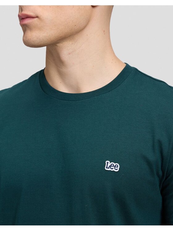 Lee Lee T-Shirt SS PATCH LOGO TEE Zielony Regular Fit
