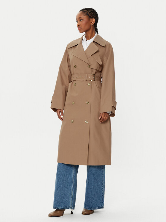 MICHAEL Michael Kors MICHAEL Michael Kors Trencz MR520FLDTY Beżowy Oversize