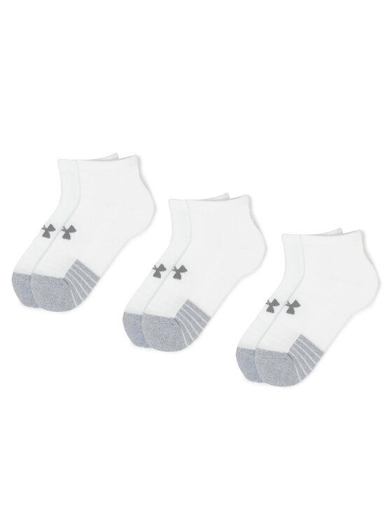 Under Armour Set 3 Parov Unisex Nizkih Nogavic Heatgear Lo Cut Sock 1346753-100 Bela