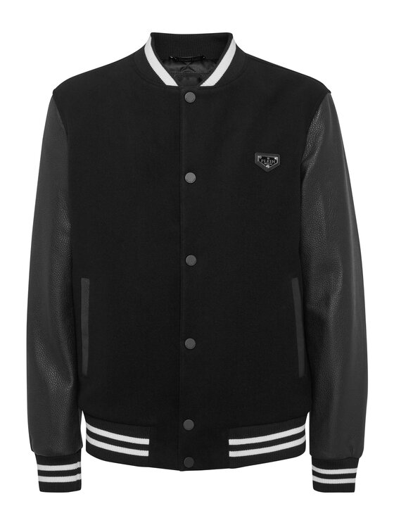 PHILIPP PLEIN PHILIPP PLEIN Kurtka bomber 25607 Czarny Regular Fit