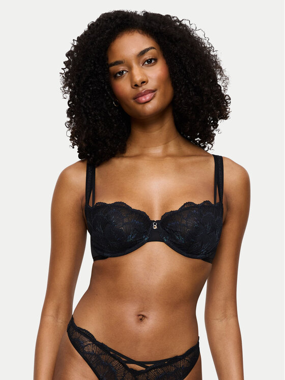 Triumph Triumph Pusiau dengta (balcony bra) liemenėlė Palina Moonlight Kiss 10224870 Juoda