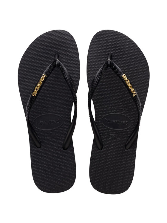 Havaianas Havaianas Σαγιονάρες HAVAIANAS Infradito Donna Hav. Slim Logo Metallic 4119875.1924 Nero Μαύρο