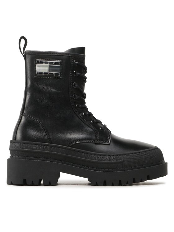 Tommy Jeans Tommy Jeans Ботильйони Tjw Foxing Lace Up EN0EN02217 Чорний