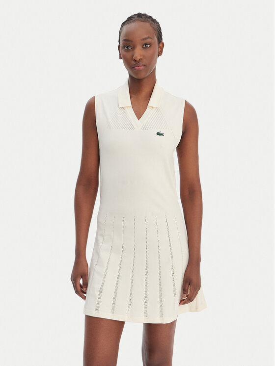 Lacoste Lacoste Tenisové šaty EF0615 Zelená Slim Fit