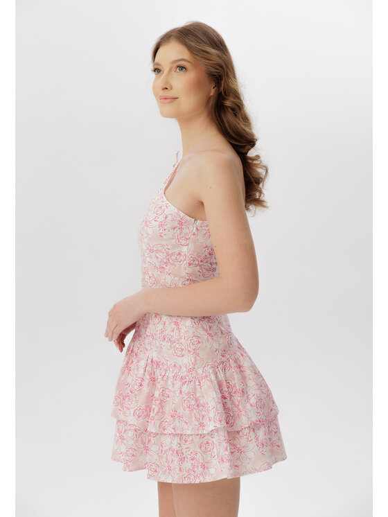 LAURELLA LAURELLA Sukienka letnia 4SS029 Różowy Regular Fit