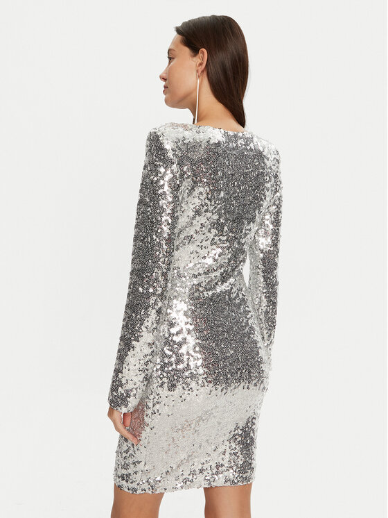 Rinascimento Rinascimento Rochie cocktail CFC0019792002 Argintiu Slim Fit