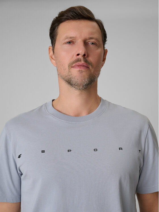 4F 4F T-Shirt CITY Szary jasny Regular Fit