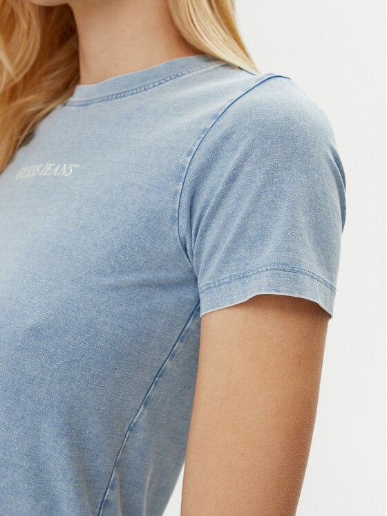 Guess Jeans Guess Jeans Tričko W5GI41 KCTL1 Modrá Regular Fit