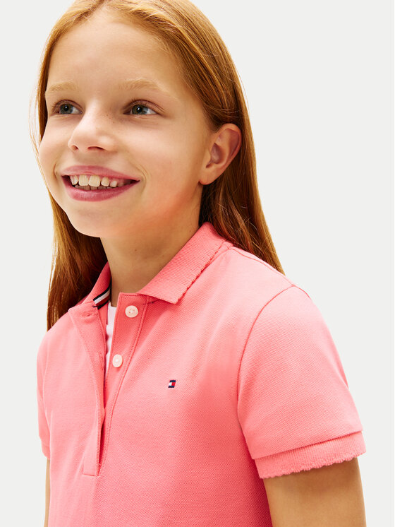 Tommy Hilfiger Tommy Hilfiger Rochie de zi KG0KG08564 Roz deschis Regular Fit