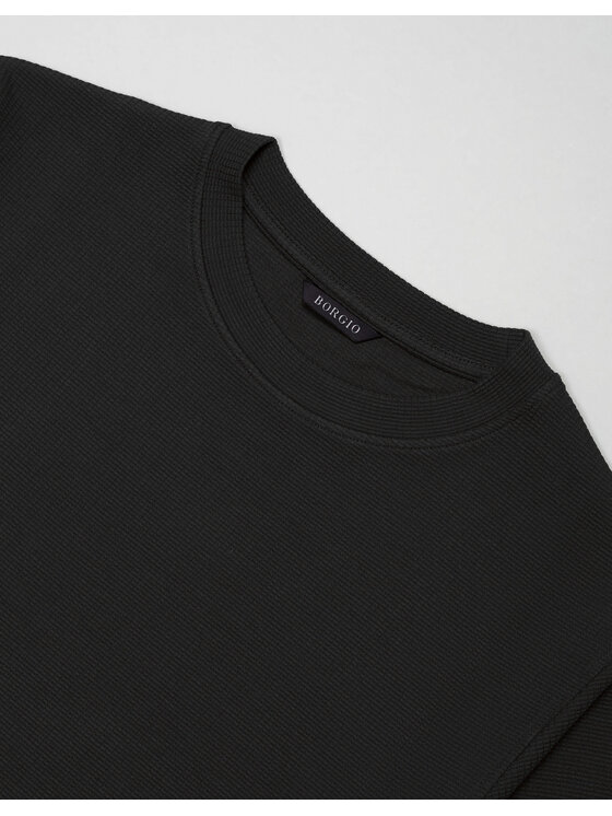 Borgio Borgio T-Shirt valleve_tshirt Czarny Classic Fit