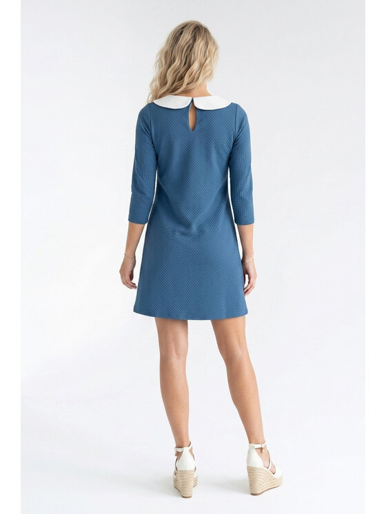 FIGL FIGL Každodenné šaty M1340 Modrá Loose Fit