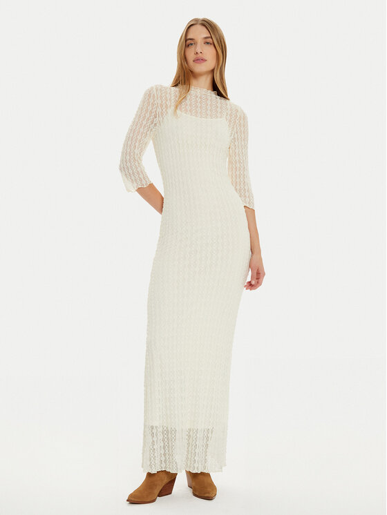 Vila Vila Strickkleid Selina 14106328 Écru Regular Fit