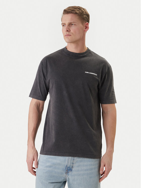 KARL LAGERFELD KARL LAGERFELD T-Shirt 755171 562256 Szary Loose Fit