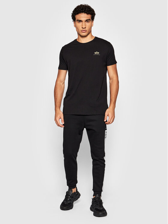 Alpha Industries Alpha Industries Marškinėliai Backprint 128507CP Juoda Regular Fit