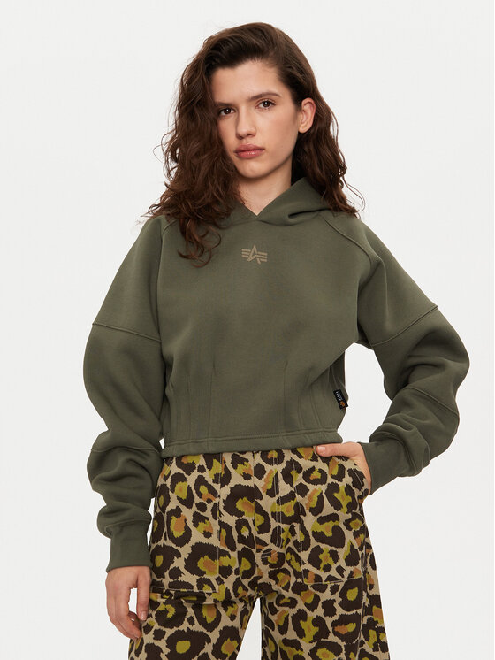 Női Pulóver Alpha Industries, Méret: S, Zöld, 148041
